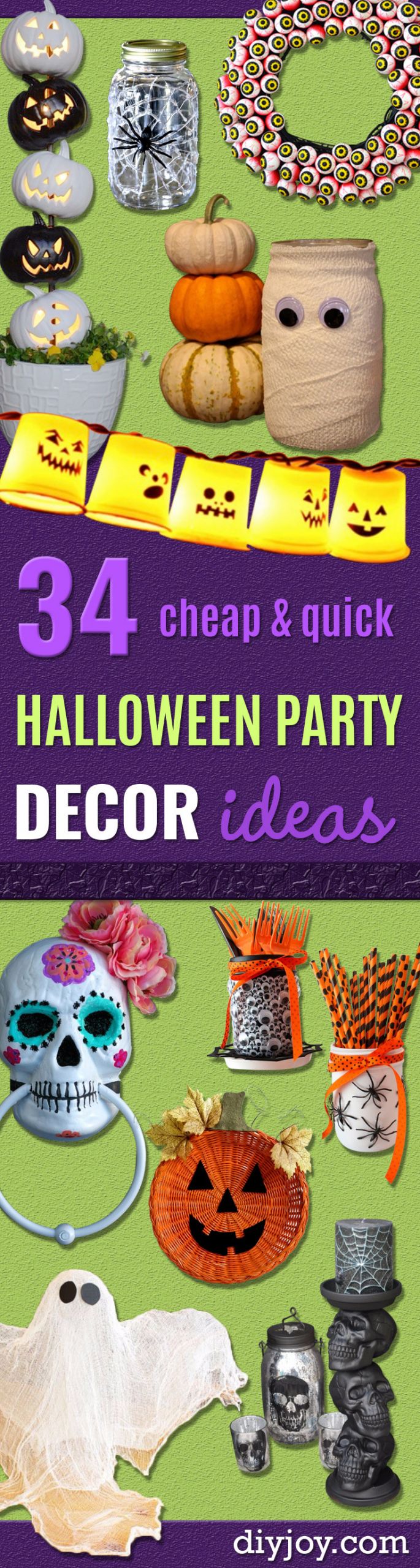 Halloween Party Decoration Ideas Cheap
 34 Cheap and Quick Halloween Party Decor Ideas