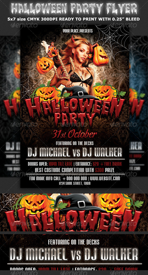 Halloween Party Flyer Ideas
 Halloween Party Flyer Template by Hotpin
