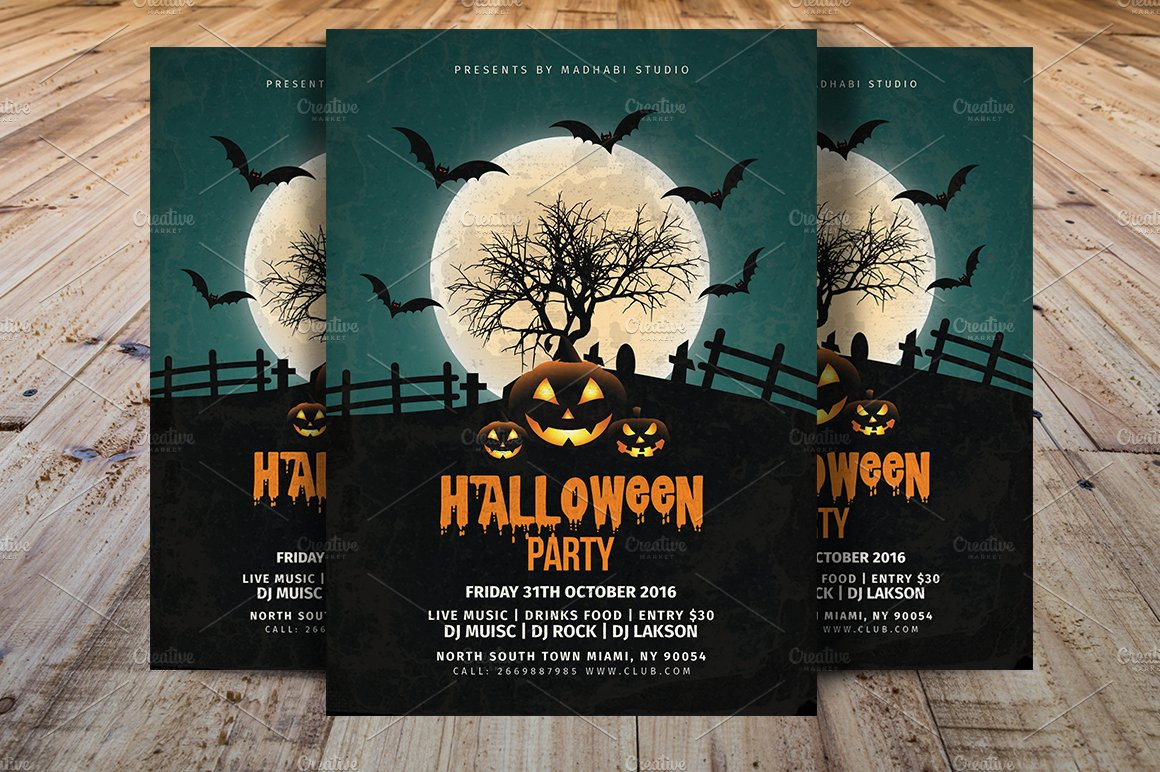 Halloween Party Flyer Ideas
 Vintage Halloween Party Flyer V2 Flyer Templates