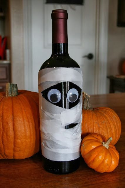 Halloween Party Hostess Gift Ideas
 What a great idea for a party Mummy Wine the perfect