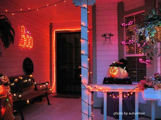 Halloween Porch Lights
 Halloween Porch Decorating Ideas Both Spooky and Fun