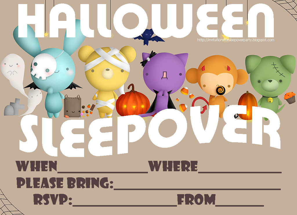 Halloween Slumber Party Ideas
 INVITATIONS FOR SLEEPOVER PARTY
