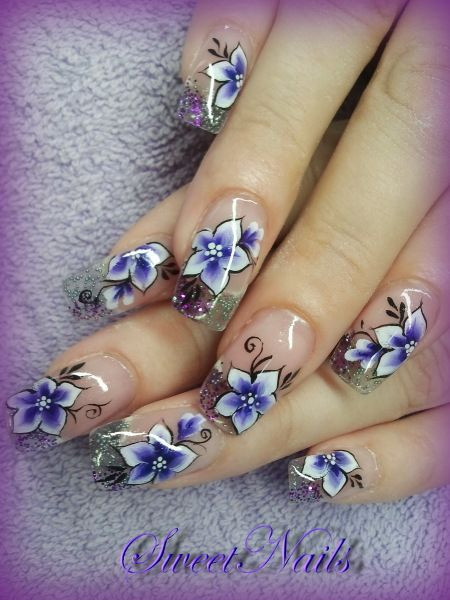 Hand Painted Nail Designs
 111 best e Stroke Nails images on Pinterest