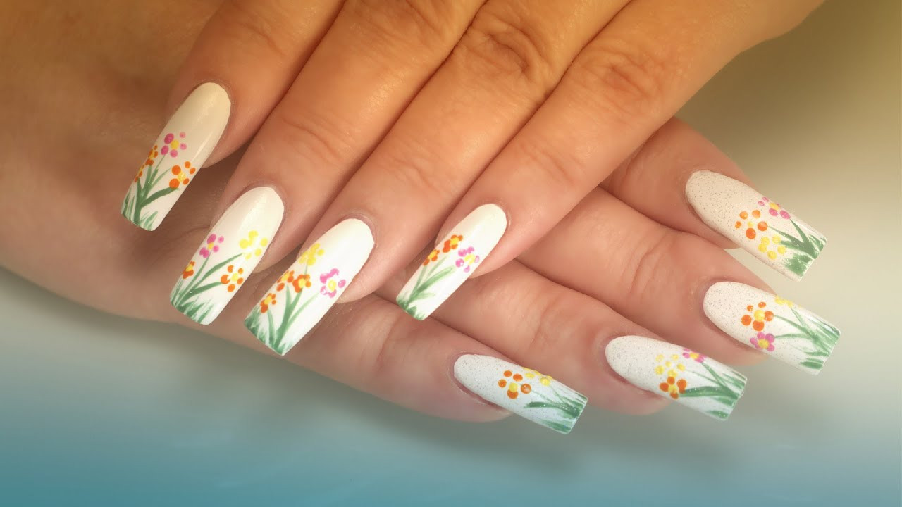 Hand Painted Nail Designs
 Nail Art Hand Painted Flowers