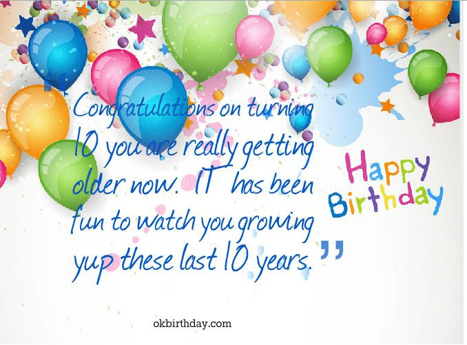 Happy 10th Birthday Wishes
 Best 10th Birthday Wishes 2016 Birthday Wishes Zone