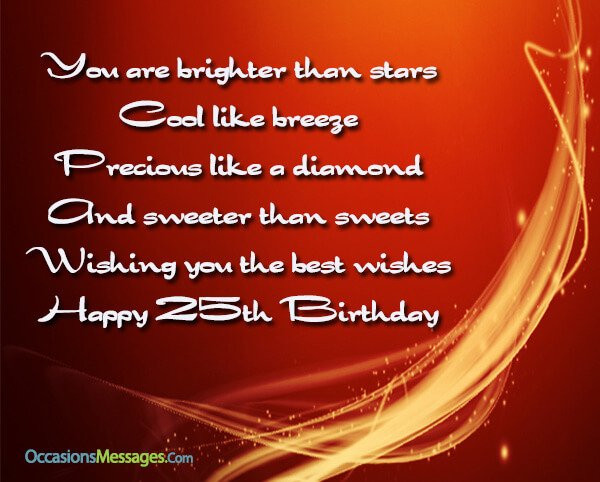 Happy 25Th Birthday Quotes
 25th Birthday Wishes Birthday Greetings for 25 Year Olds