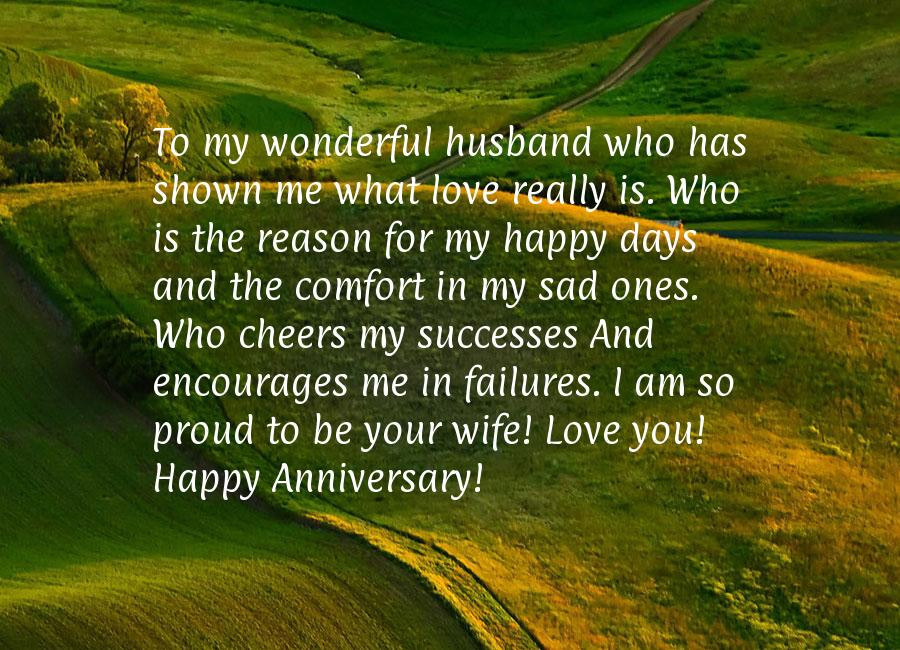 Happy Anniversary To My Husband Quotes
 Happy Anniversary Message for Husband