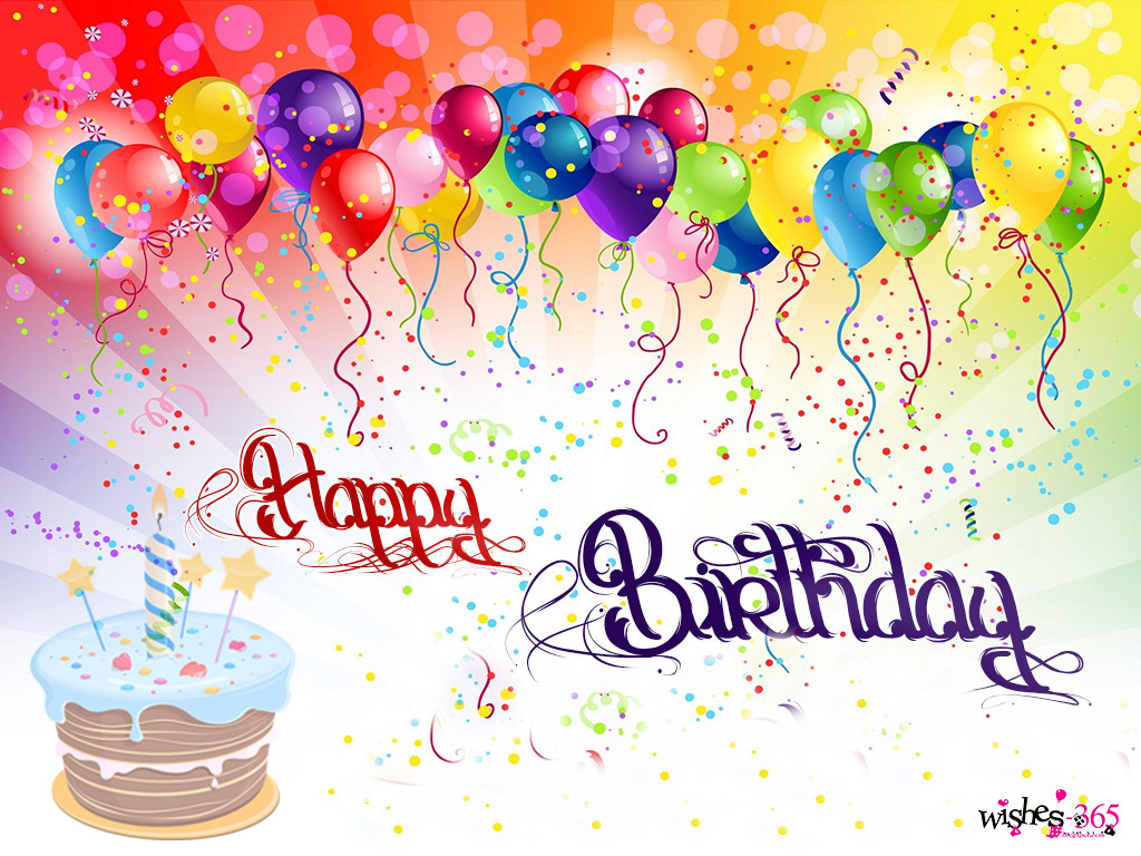 Happy Birthday Cake And Balloons
 Poetry and Worldwide Wishes Happy Birthday with