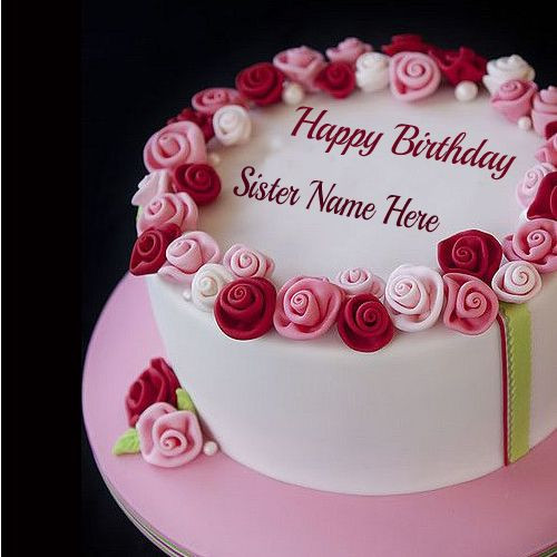 Happy Birthday Cakes With Name
 Write Name Rose Birthady Cake For javascript void 0