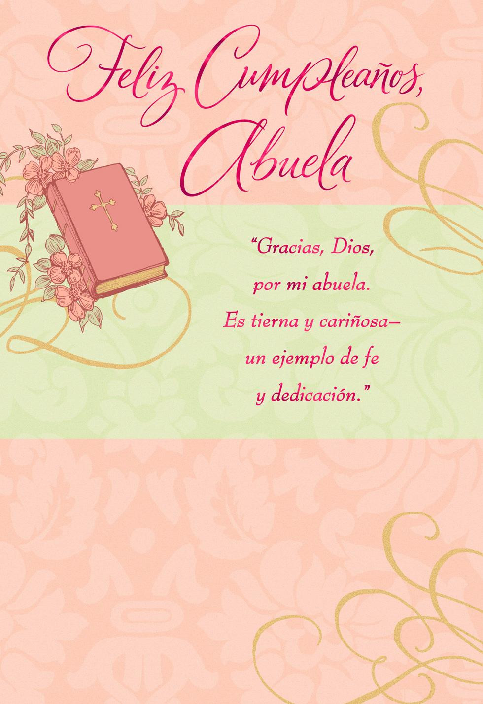 Happy Birthday Cards In Spanish
 So Blessed Spanish Language Grandmother Religious Birthday
