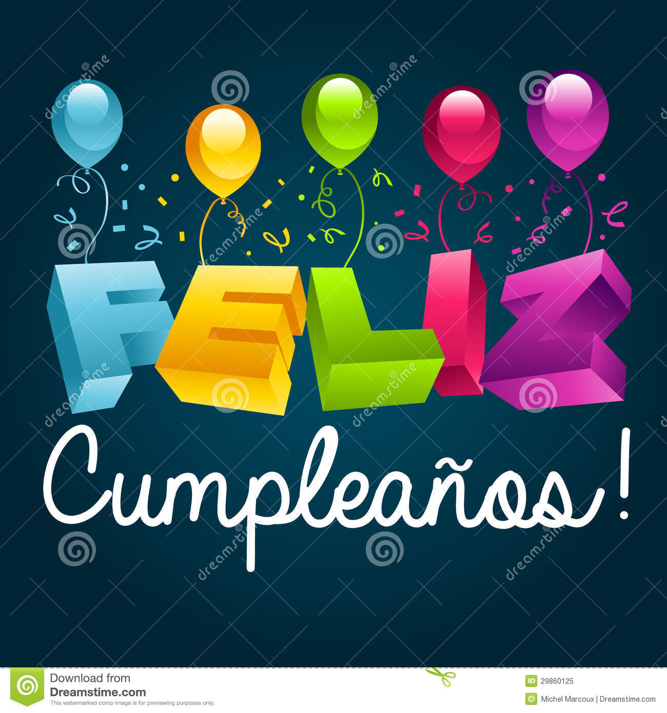 Happy Birthday Cards In Spanish
 Happy Birthday In Spanish Royalty Free Stock Image
