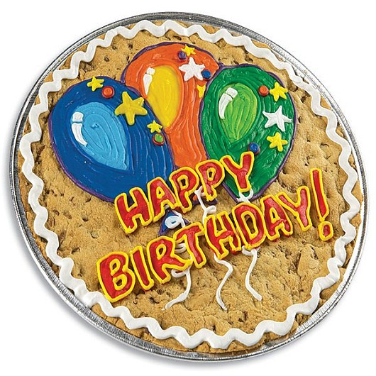 Happy Birthday Cookie Cake
 Birthday Balloons Cookie Cake Giant Cookie