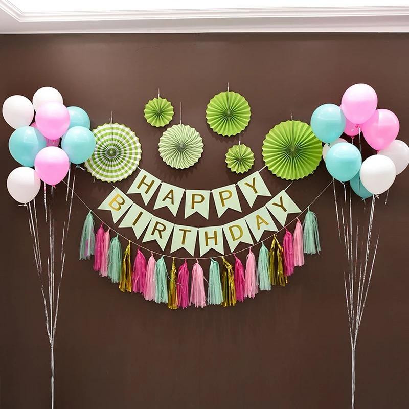 Happy Birthday Decoration
 Happy birthday garland set backdrop party decoration