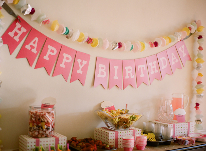 Happy Birthday Decoration
 Pink DIY Cupcake Birthday Party