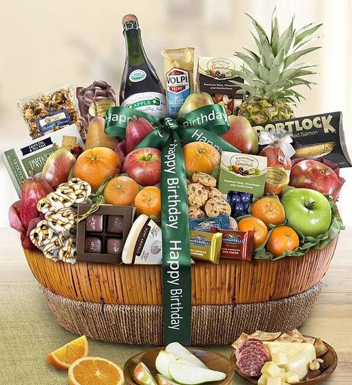 Happy Birthday Gift Baskets
 Happy Birthday Fruit & Sweets Gift Basket Grande