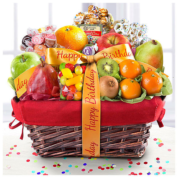 Happy Birthday Gift Baskets
 Happy Birthday Gourmet Fruit Basket