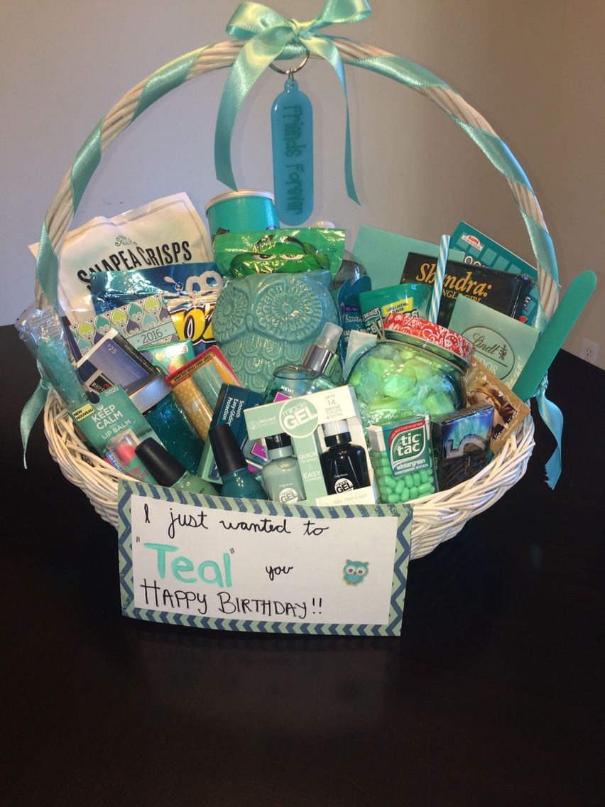 Happy Birthday Gift Baskets
 Just wanted to "TEAL" you happy birthday Gift basket
