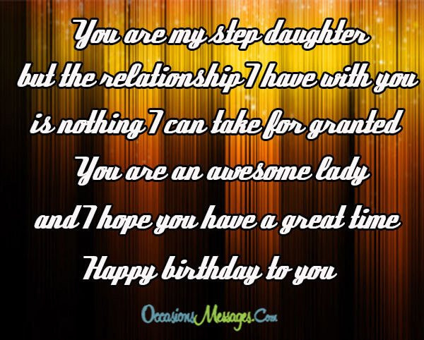 Happy Birthday Step Daughter Quotes
 Step Daughter Birthday Wishes Occasions Messages