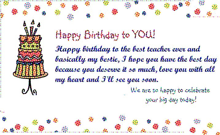 Happy Birthday Teacher Quotes
 Teacher Happy Birthday Wishes and Quotes