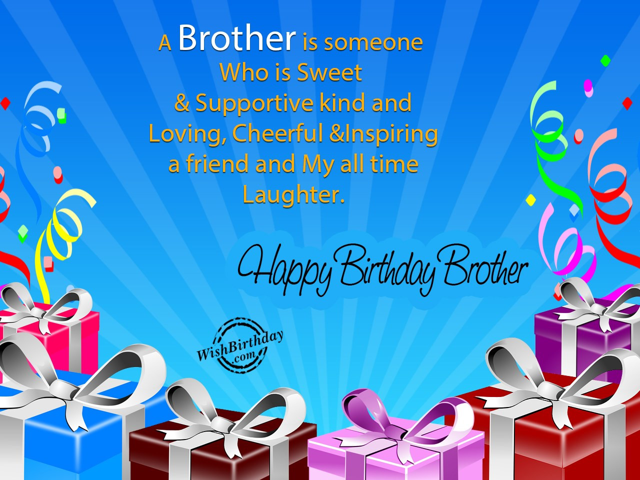 Happy Birthday Wishes Brother
 Birthday Wishes For Brother Birthday