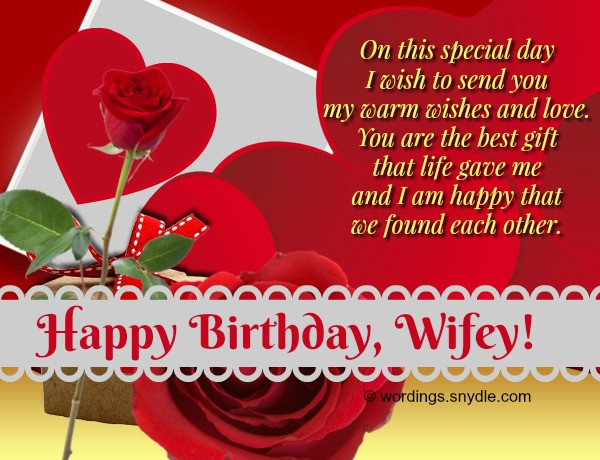 Happy Birthday Wishes For Wife
 Birthday Wishes And Messages for Wife – Wordings and Messages