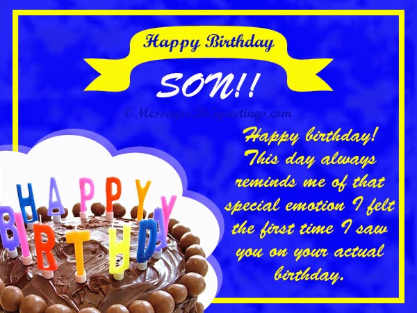 Happy Birthday Wishes Son
 All wishes message Greeting card and Tex Message