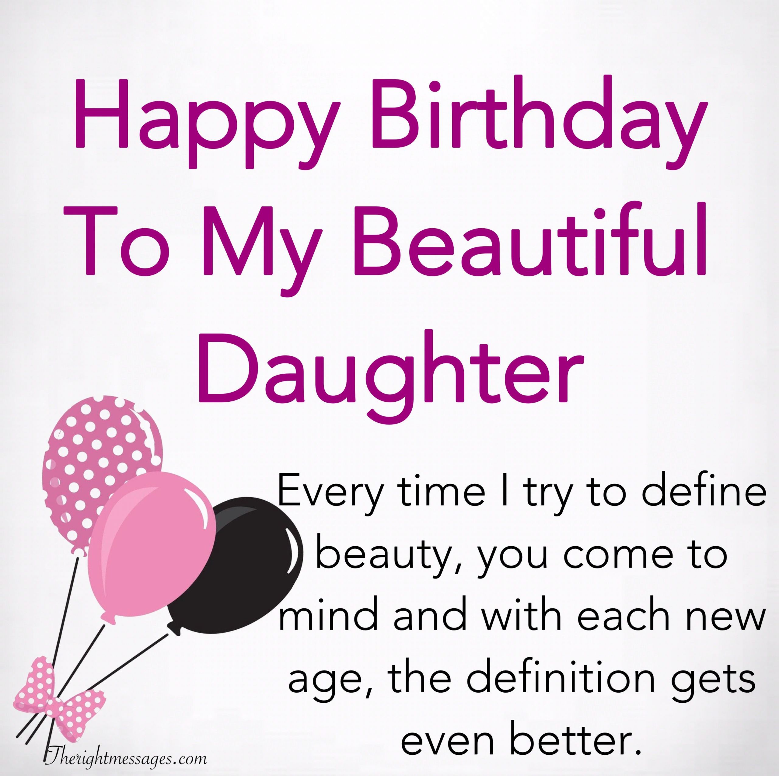 Happy Birthday Wishes To My Daughter From Mom
 Happy Birthday Wishes For Daughter Inspirational