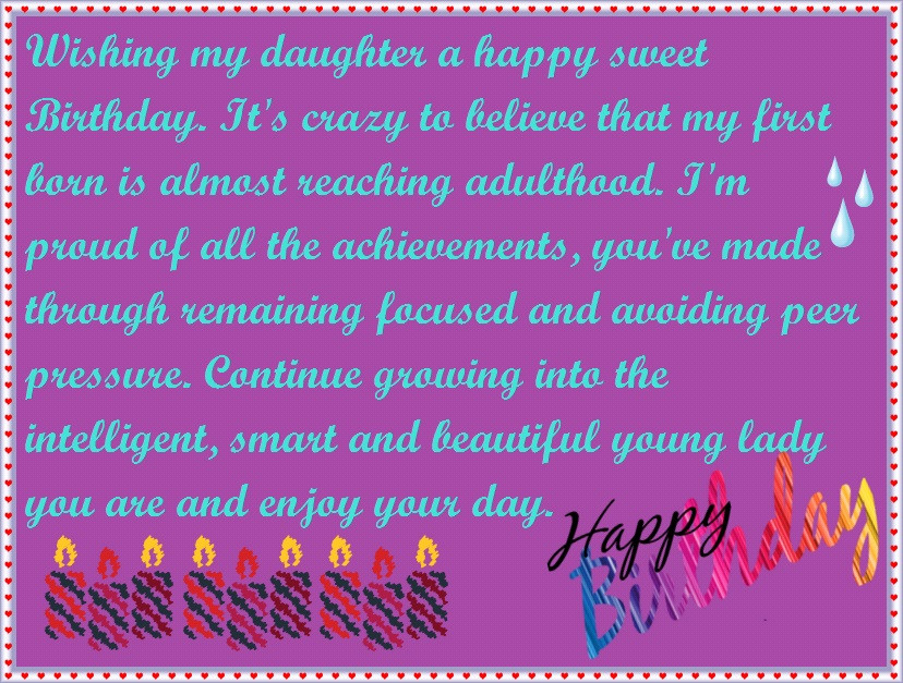Happy Birthday Wishes To My Daughter From Mom
 Mother to Daughter Birthday Wishes