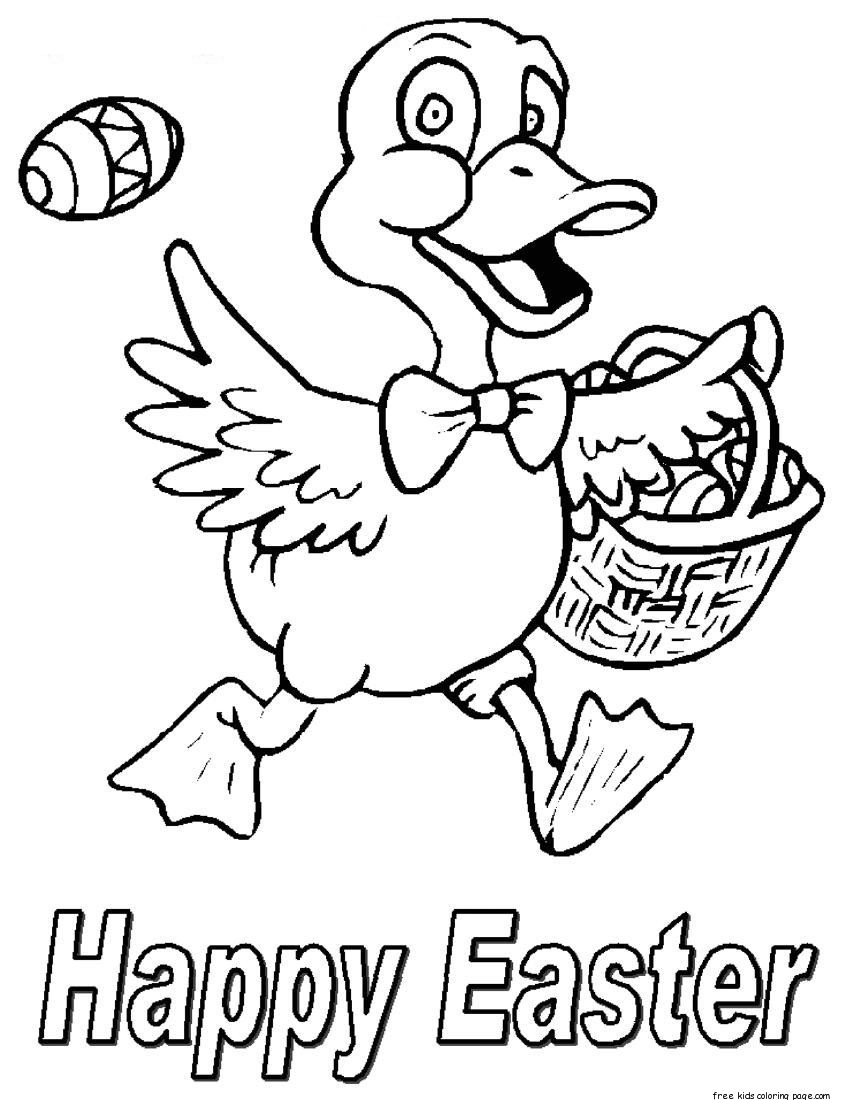Happy Easter Coloring Pages Free Printable
 Happy Easter chicken Easter Eggs Coloring Pages for