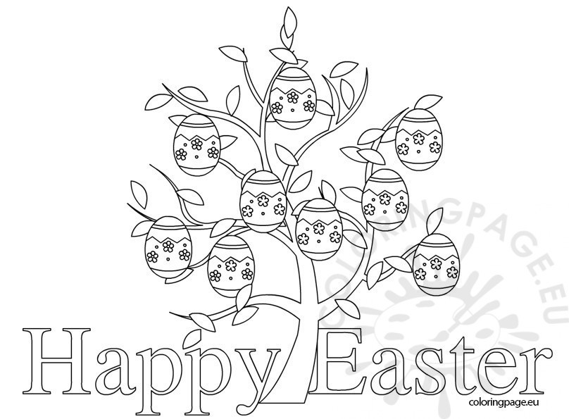 Happy Easter Coloring Pages Free Printable
 Happy Easter – Free Printable coloring page – Coloring Page