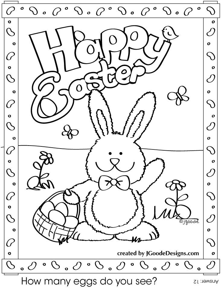 Happy Easter Coloring Pages Free Printable
 Easter Bunny Events & Egg Hunts In Monmouth County NJ