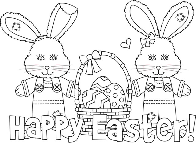 Happy Easter Coloring Pages Free Printable
 Printable Happy Easter Coloring Pages craftshady