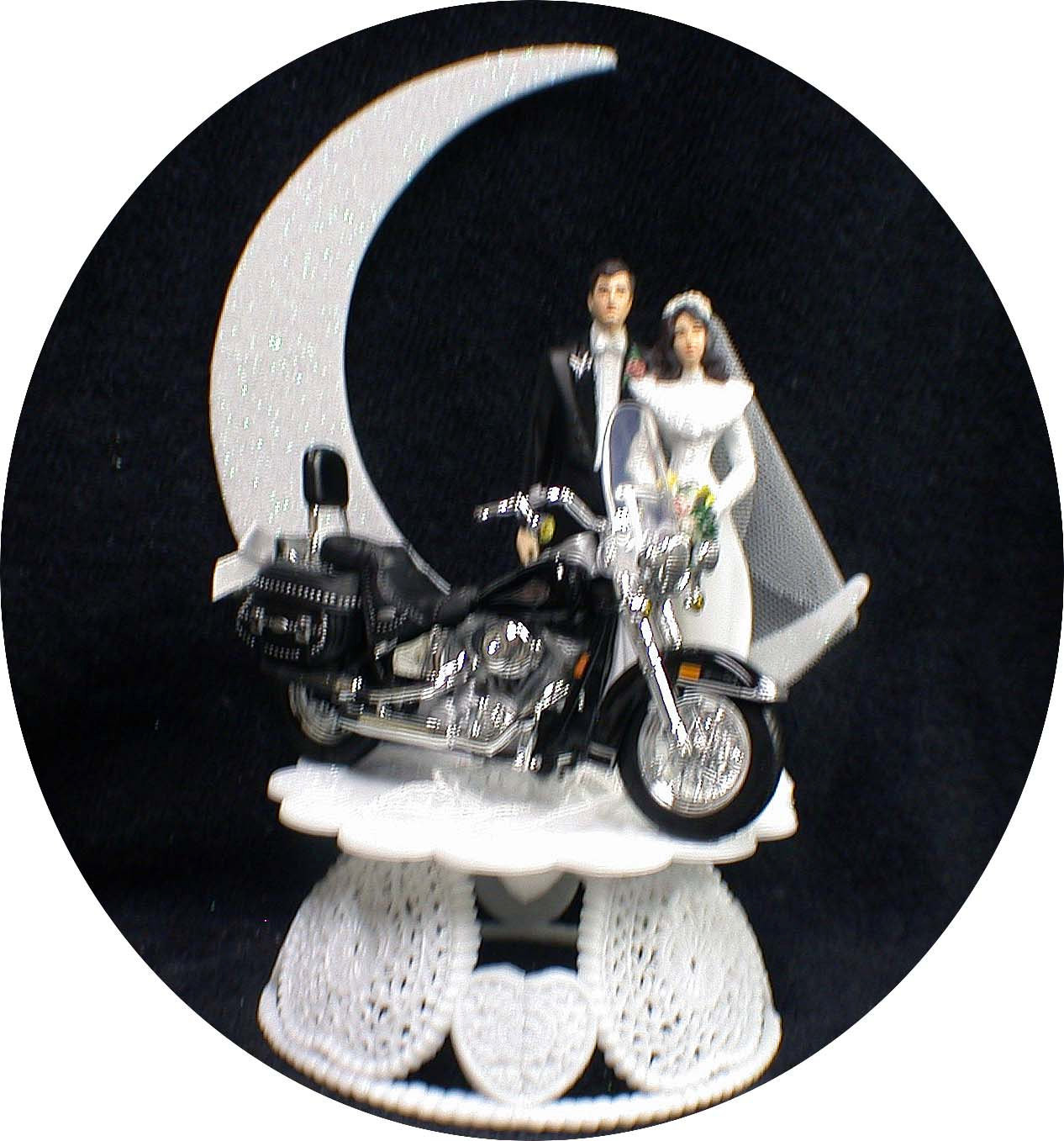 Harley Davidson Wedding Cake Toppers
 Wedding Cake Topper w cast Harley Davidson Motorcycle Y