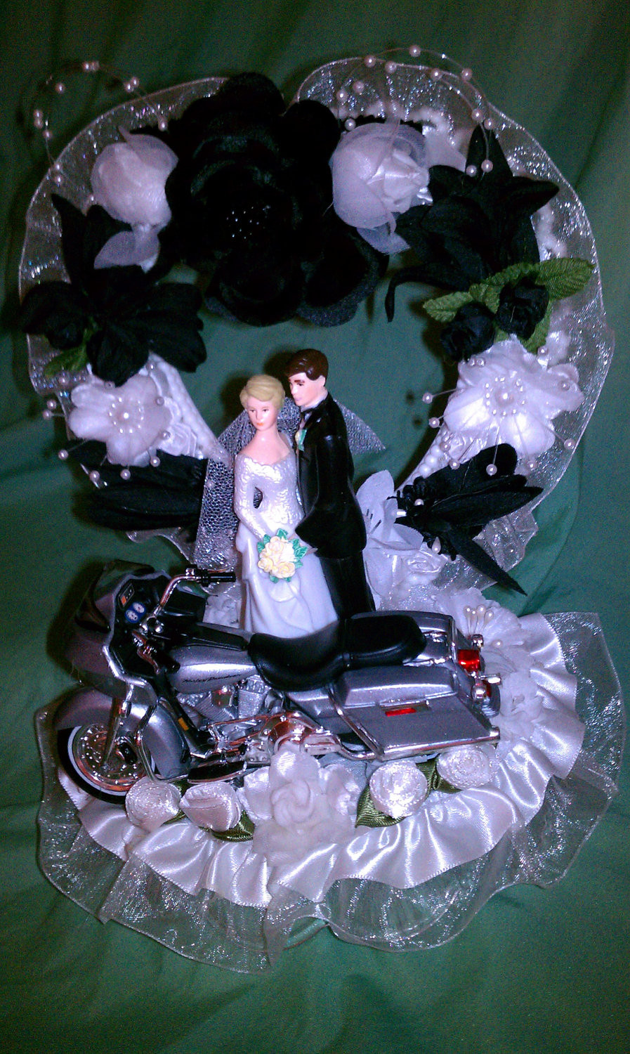 Harley Davidson Wedding Cake Toppers
 Motorcycle Wedding Cake Topper Harley Davidson Silver 2002