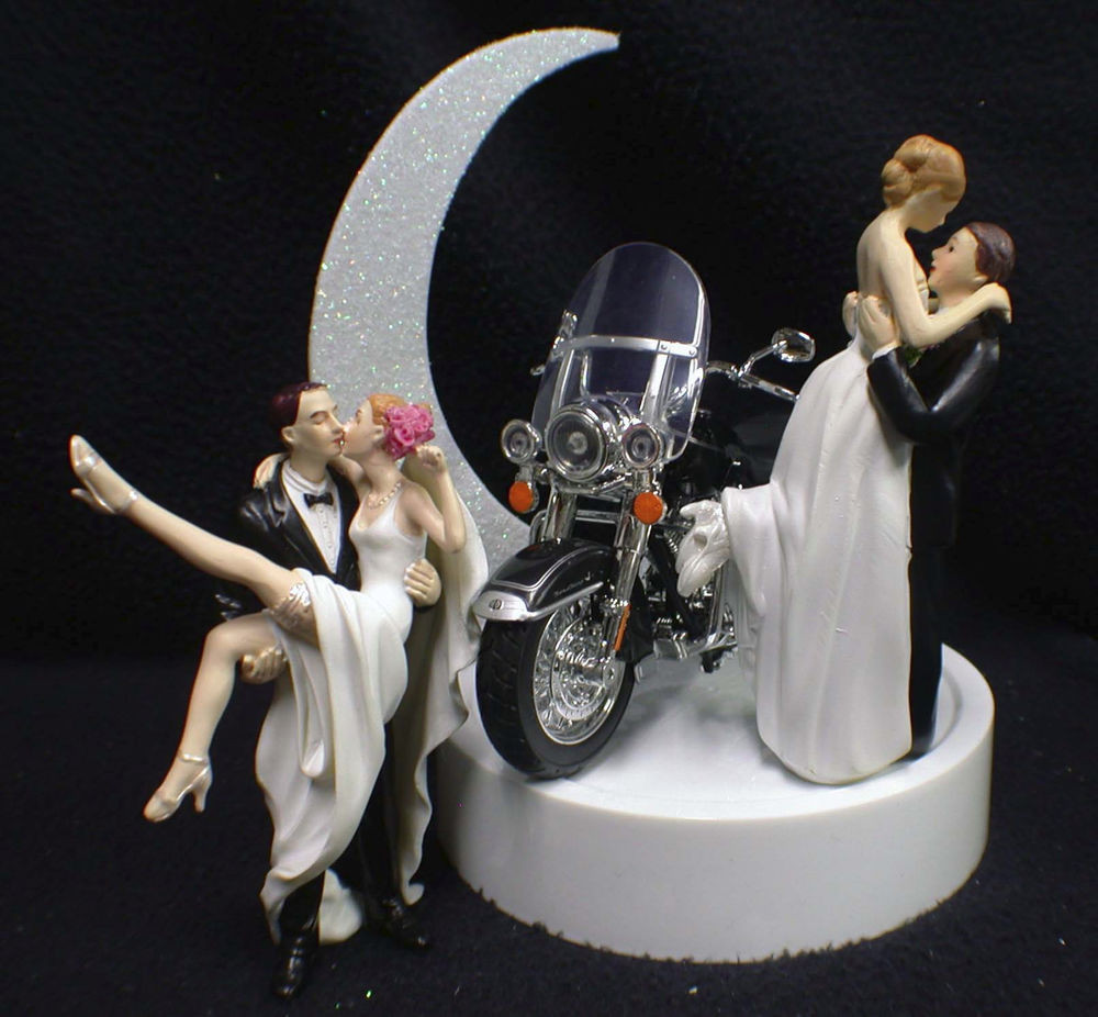 Harley Davidson Wedding Cake Toppers
 Wedding Cake Topper w Harley Davidson Motorcycle Black