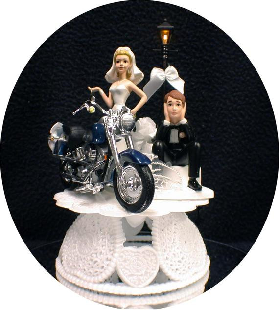 Harley Davidson Wedding Cake Toppers
 Wedding Cake Topper w cast Harley Davidson by