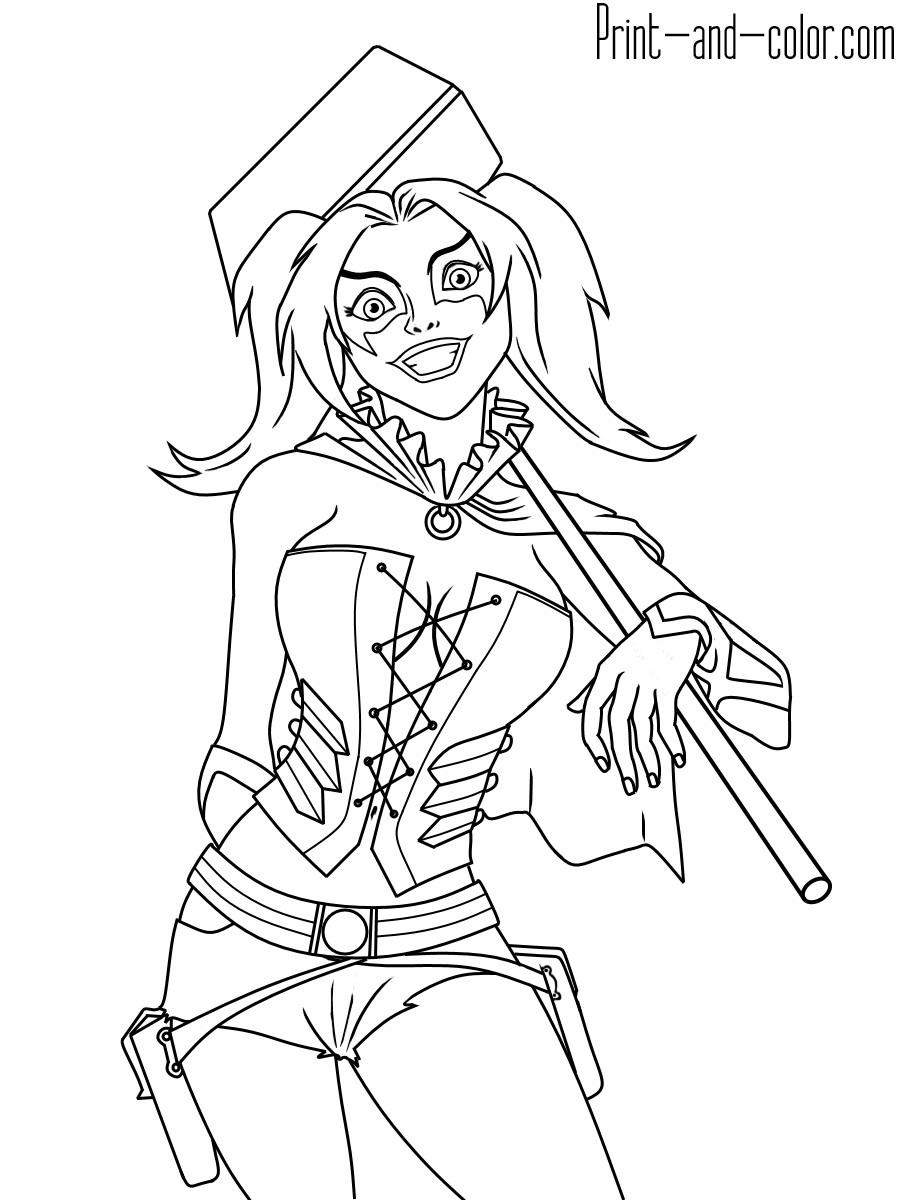 Harley Quinn Coloring Pages For Kids
 Harley Quinn Coloring Pages Happy Living