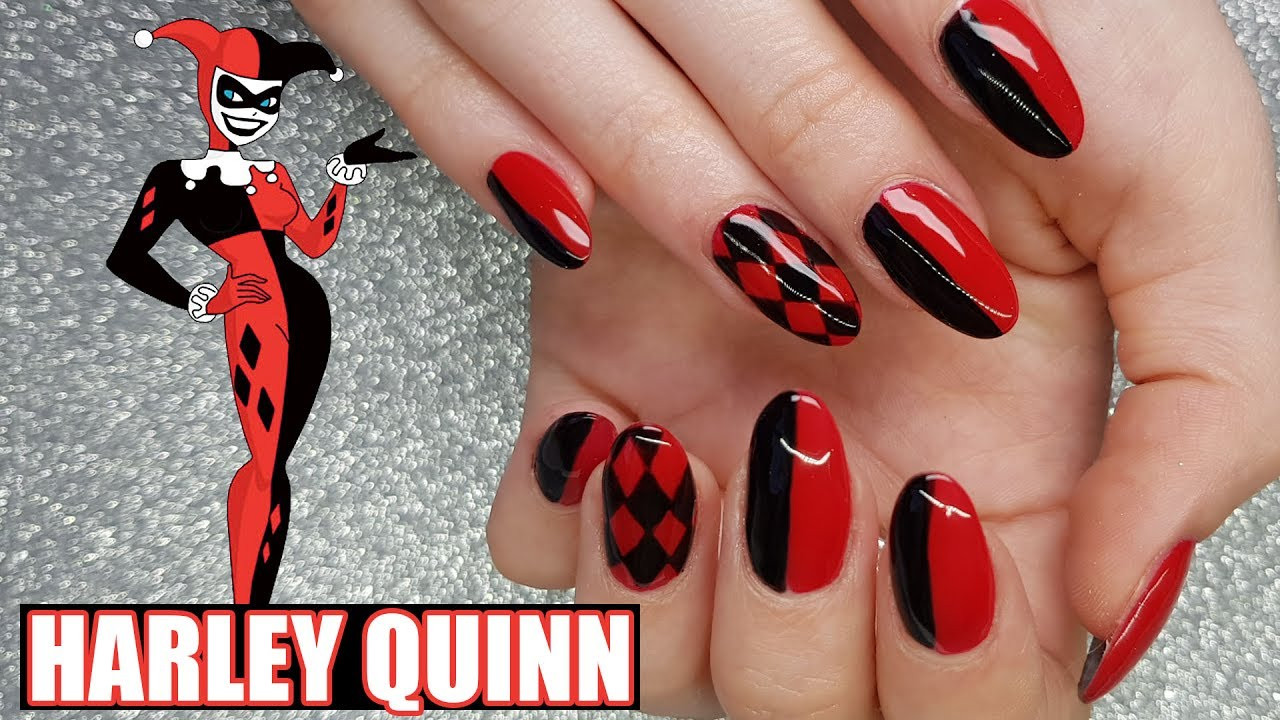 Harley Quinn Nail Art
 HARLEY QUINN NAIL ART DESIGN COSPLAY & ACRYLIC INFILL