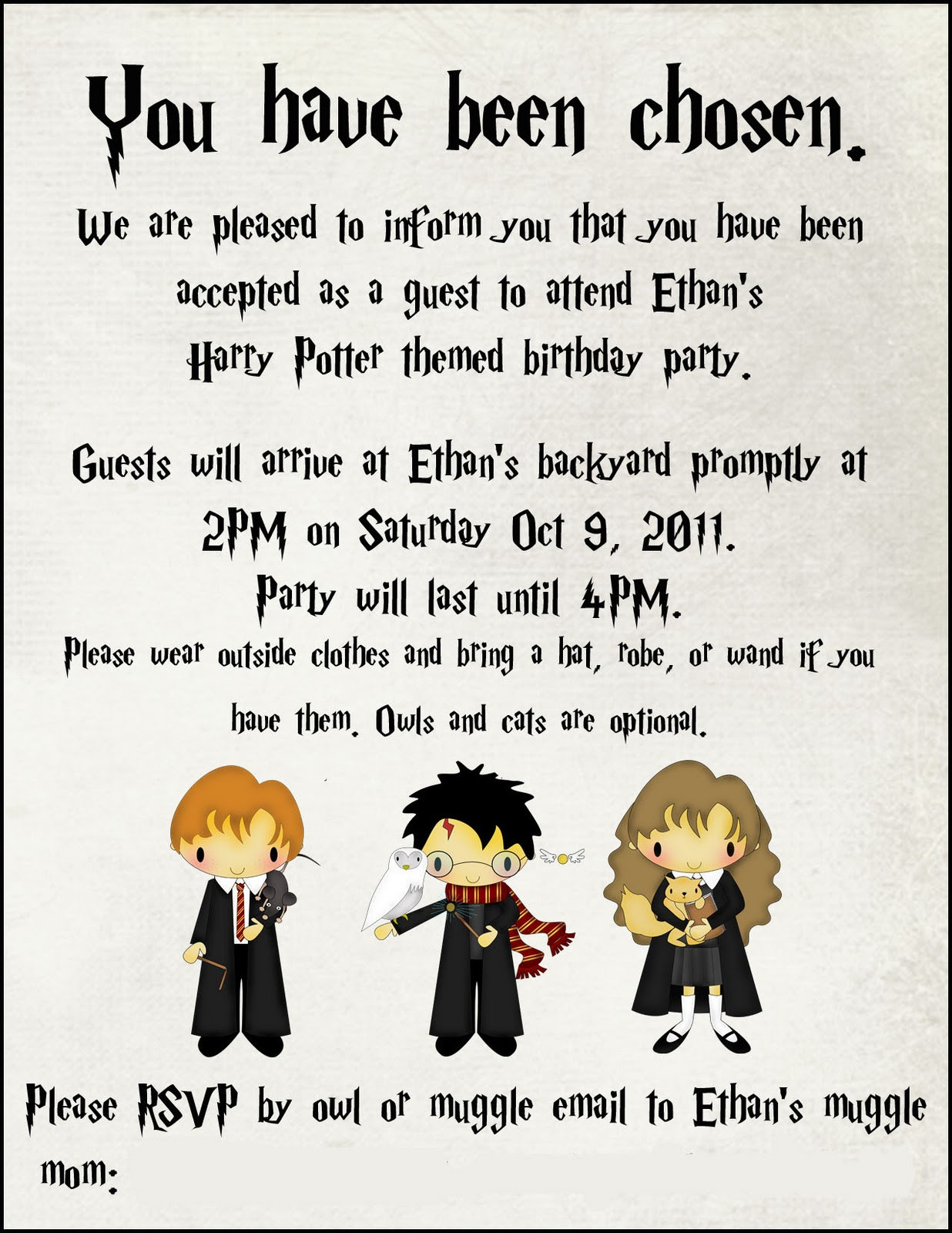 Harry Potter Birthday Invitation
 Toad s Treasures Lifestyle Family Blog by Emily Ashby