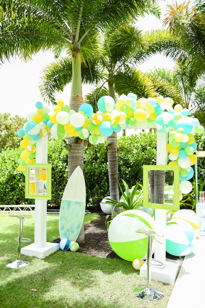 Hawaiian Beach Party Ideas
 Kara s Party Ideas Surf s Up Beach Birthday Party