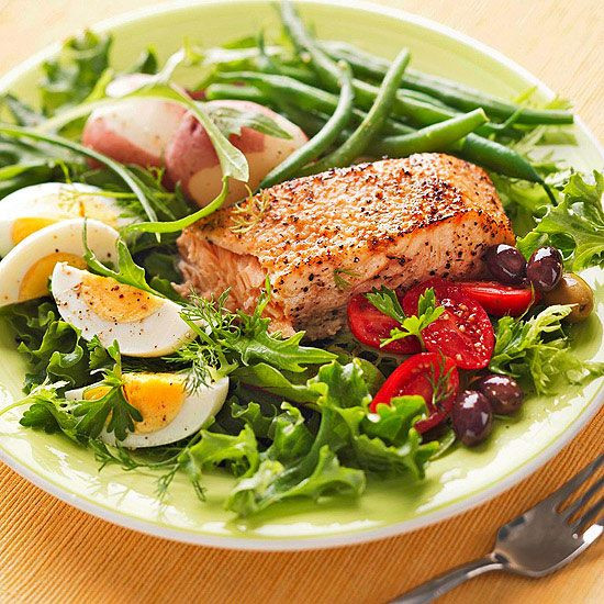 Healthy Salmon Salad
 Grilled Salmon Salad Nicoise Recipe