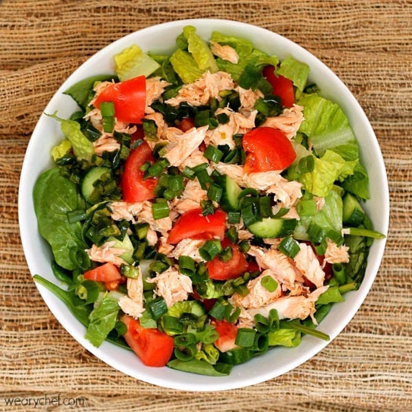 Healthy Salmon Salad
 Thai Salmon Salad with Oil Free Dressing The Weary Chef