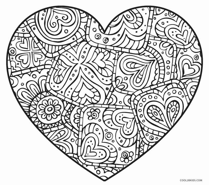 Heart Coloring Pages For Adults
 Free Printable Heart Coloring Pages For Kids