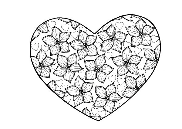 Heart Coloring Pages For Adults
 True Love Heart Adult Coloring Page