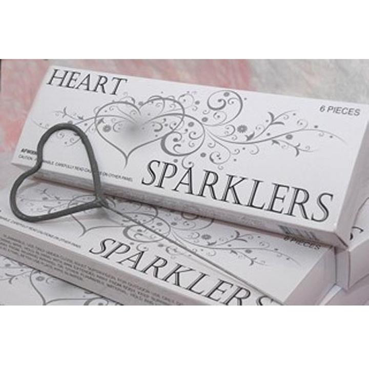 Heart Shaped Sparklers For Weddings
 Heart Shaped Wedding Sparklers 6 Count