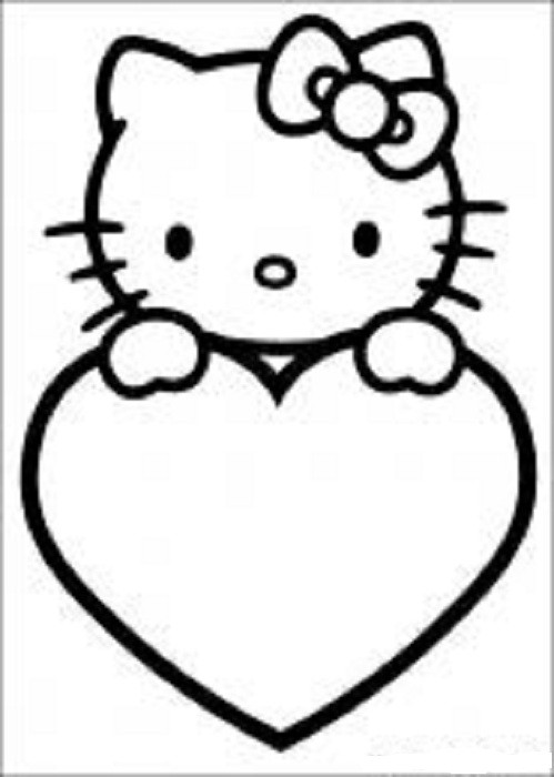 Hello Kitty Printable Coloring Pages
 Hello Kitty Valentines Coloring Pages