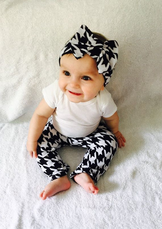 High Fashion Baby Clothes
 High fashion baby couture houndstooth baby leggings and