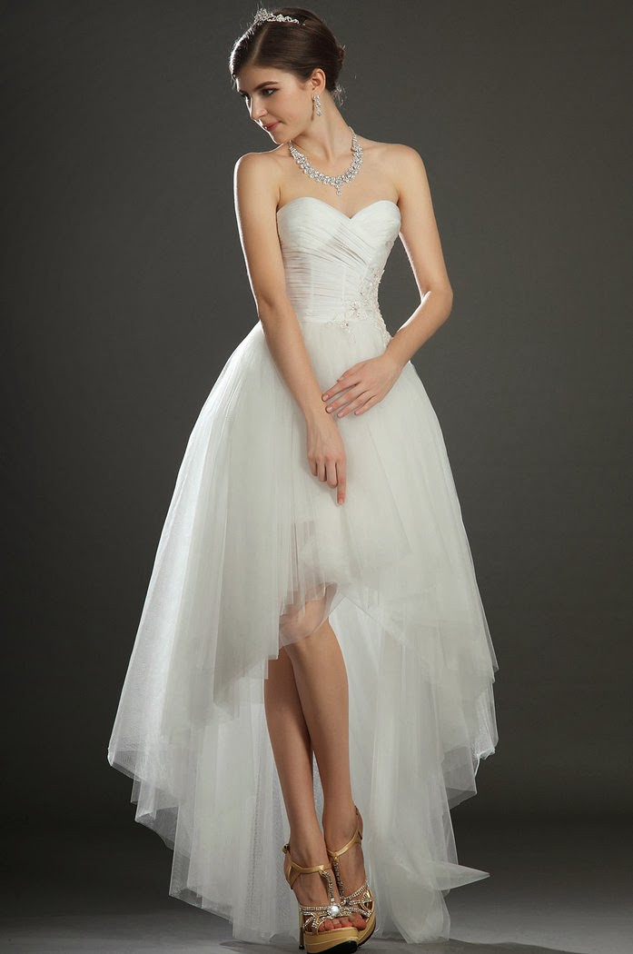 High Low Wedding Gown
 Chic Short Dress Stylish High Low Style Wedding Dresses