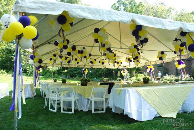 High School Graduation Backyard Party Ideas
 A Purple & Gold Graduation Party