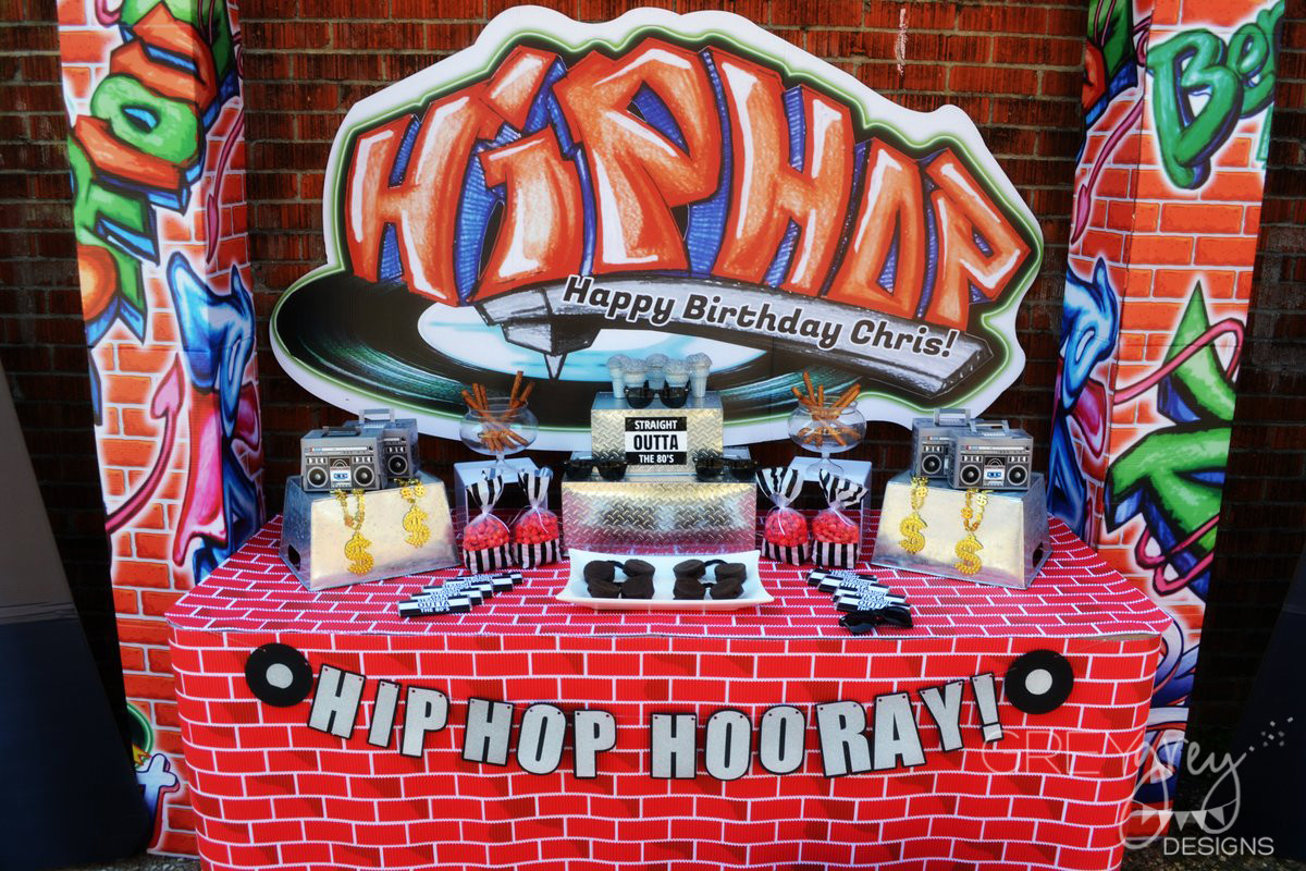 Hip Hop Birthday Party
 GreyGrey Designs My Parties Old School Hip Hop Party